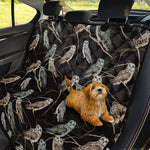 Night Owl Pattern Print Pet Car Back Seat Cover