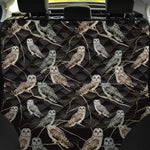 Night Owl Pattern Print Pet Car Back Seat Cover