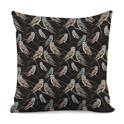 Night Owl Pattern Print Pillow Cover