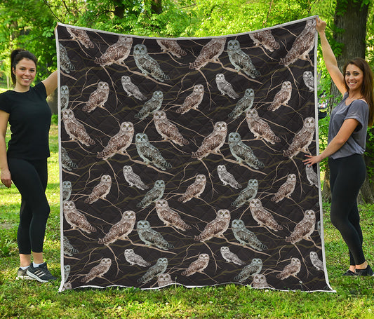 Night Owl Pattern Print Quilt