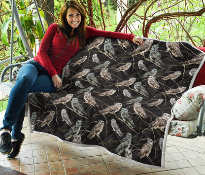 Night Owl Pattern Print Quilt