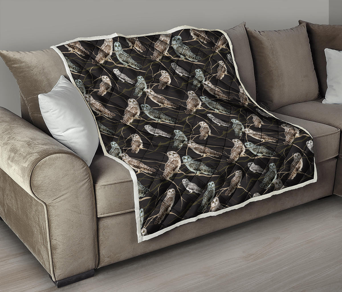 Night Owl Pattern Print Quilt