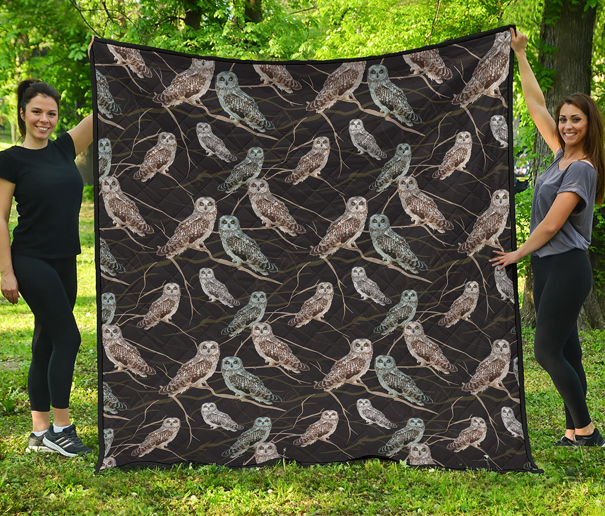 Night Owl Pattern Print Quilt