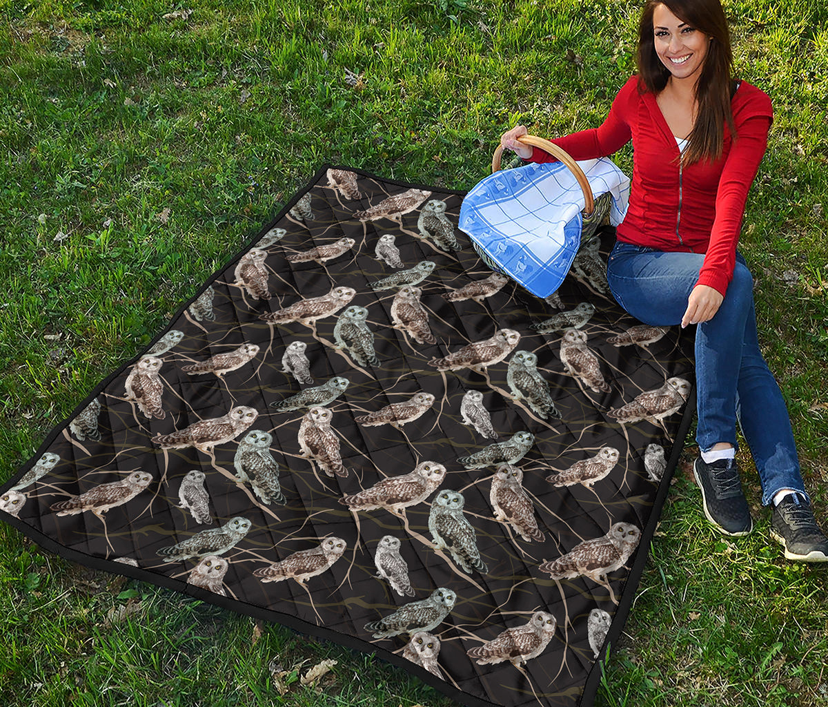 Night Owl Pattern Print Quilt