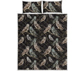 Night Owl Pattern Print Quilt Bed Set
