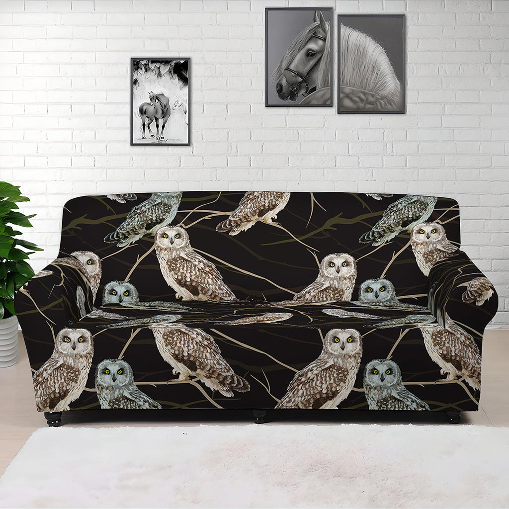Night Owl Pattern Print Sofa Cover