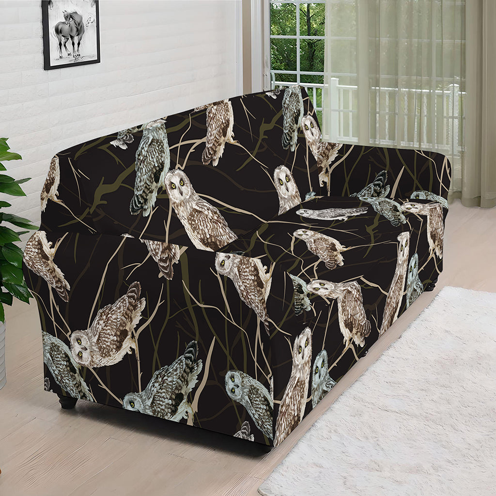 Night Owl Pattern Print Sofa Cover