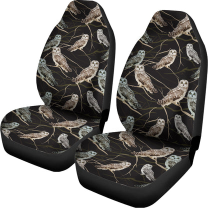 Night Owl Pattern Print Universal Fit Car Seat Covers