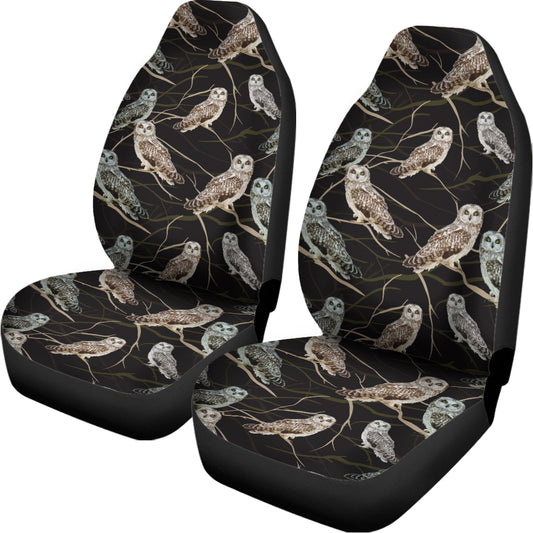 Night Owl Pattern Print Universal Fit Car Seat Covers