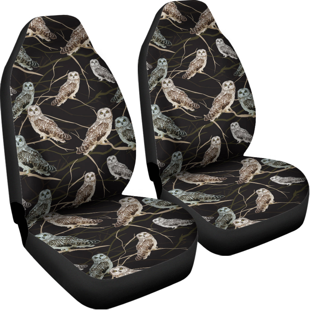 Night Owl Pattern Print Universal Fit Car Seat Covers