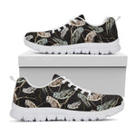 Night Owl Pattern Print White Sneakers