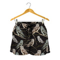 Night Owl Pattern Print Women's Shorts