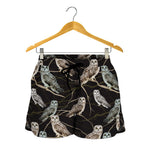Night Owl Pattern Print Women's Shorts