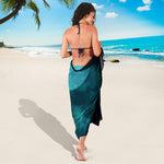 Night Sky And Full Moon Print Beach Sarong Wrap
