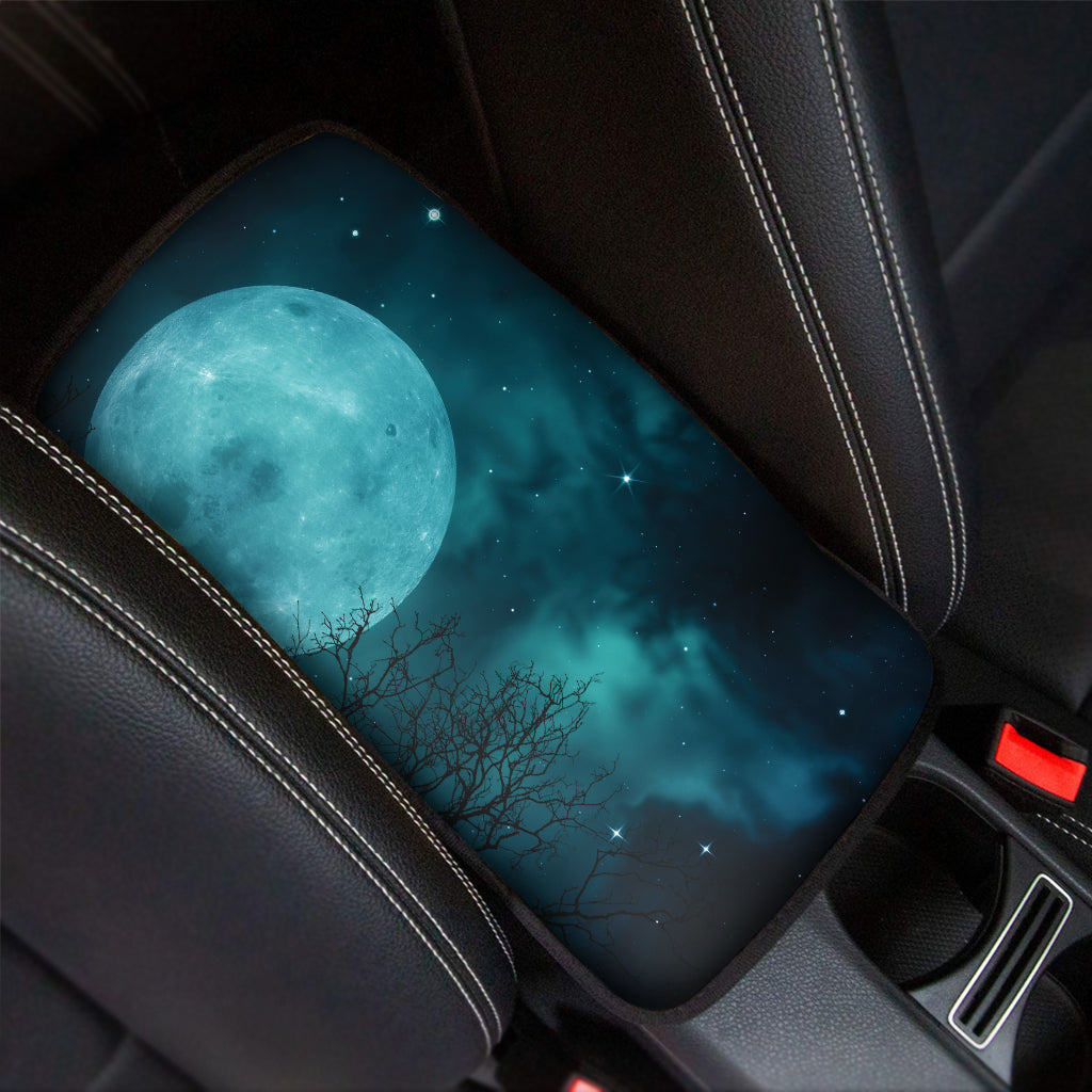 Night Sky And Full Moon Print Car Center Console Cover