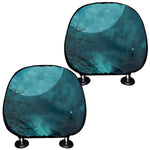 Night Sky And Full Moon Print Car Headrest Covers