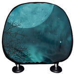 Night Sky And Full Moon Print Car Headrest Covers