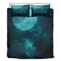 Night Sky And Full Moon Print Duvet Cover Bedding Set