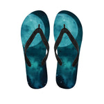 Night Sky And Full Moon Print Flip Flops