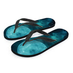 Night Sky And Full Moon Print Flip Flops