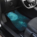 Night Sky And Full Moon Print Front and Back Car Floor Mats