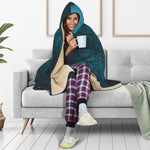 Night Sky And Full Moon Print Hooded Blanket