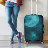 Night Sky And Full Moon Print Luggage Cover