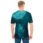 Night Sky And Full Moon Print Men's T-Shirt