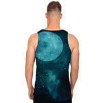 Night Sky And Full Moon Print Men's Tank Top