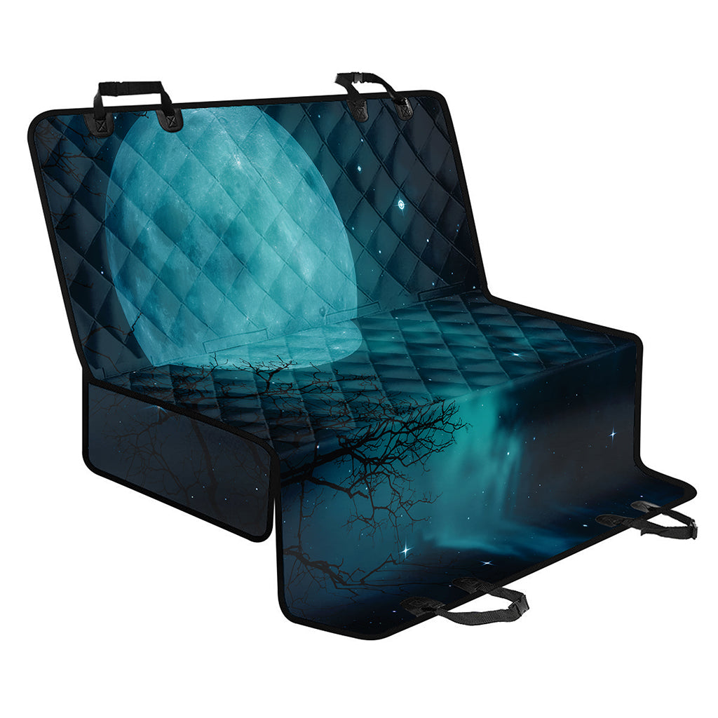 Night Sky And Full Moon Print Pet Car Back Seat Cover