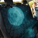 Night Sky And Full Moon Print Pet Car Back Seat Cover