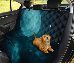 Night Sky And Full Moon Print Pet Car Back Seat Cover