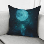 Night Sky And Full Moon Print Pillow Cover