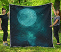 Night Sky And Full Moon Print Quilt