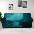 Night Sky And Full Moon Print Sofa Cover