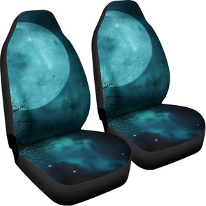 Night Sky And Full Moon Print Universal Fit Car Seat Covers