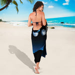 Night Sky And Moon Phase Print Beach Sarong Wrap