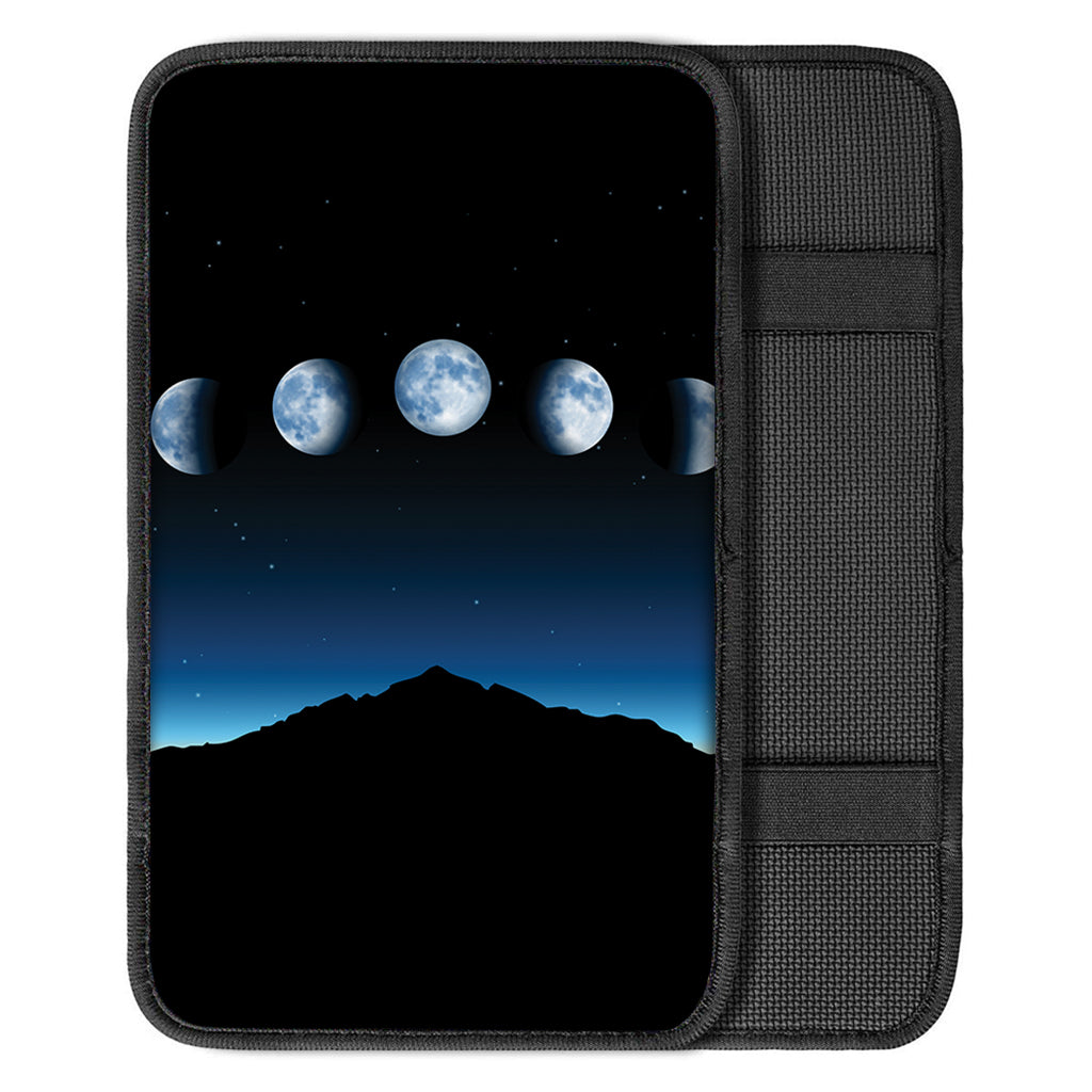 Night Sky And Moon Phase Print Car Center Console Cover