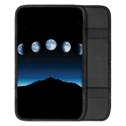 Night Sky And Moon Phase Print Car Center Console Cover