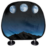 Night Sky And Moon Phase Print Car Headrest Covers