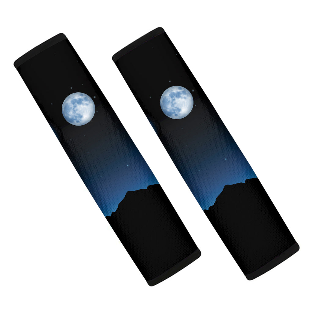 Night Sky And Moon Phase Print Car Seat Belt Covers