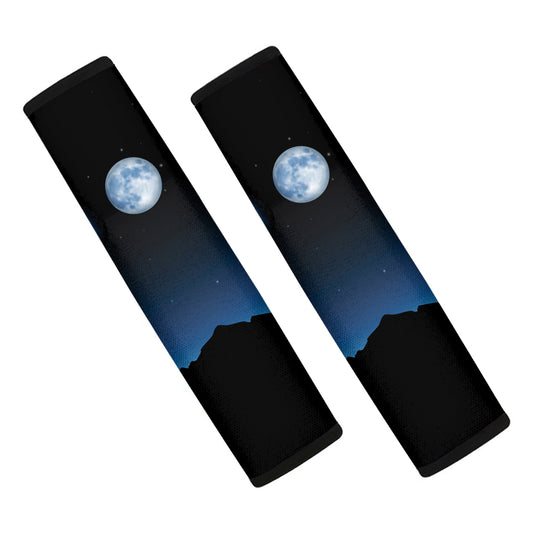 Night Sky And Moon Phase Print Car Seat Belt Covers