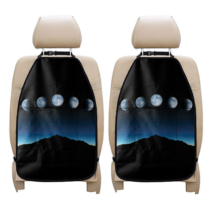 Night Sky And Moon Phase Print Car Seat Organizers