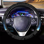 Night Sky And Moon Phase Print Car Steering Wheel Cover