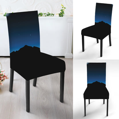Night Sky And Moon Phase Print Dining Chair Slipcover
