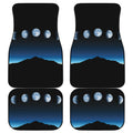 Night Sky And Moon Phase Print Front and Back Car Floor Mats