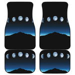 Night Sky And Moon Phase Print Front and Back Car Floor Mats