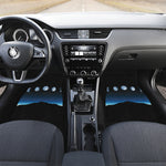 Night Sky And Moon Phase Print Front and Back Car Floor Mats