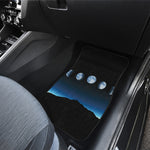 Night Sky And Moon Phase Print Front and Back Car Floor Mats