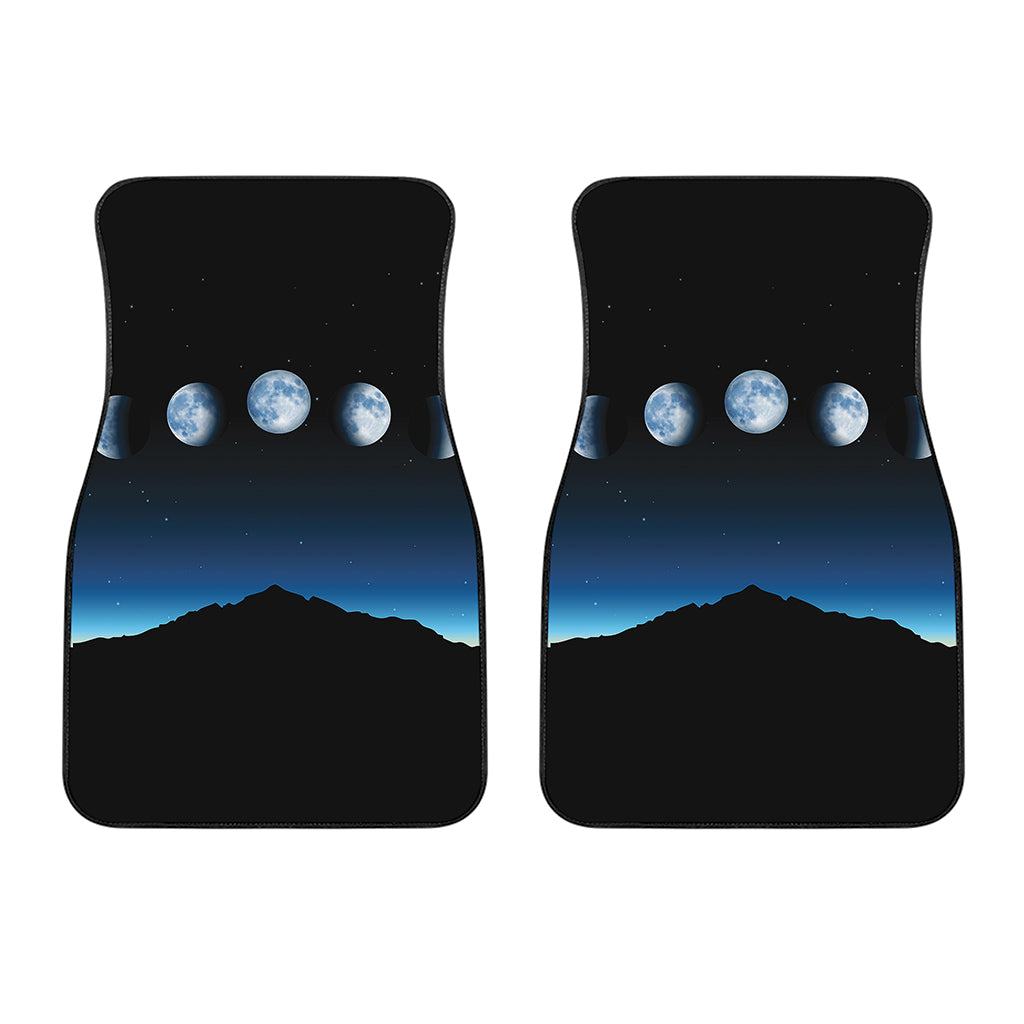 Night Sky And Moon Phase Print Front Car Floor Mats